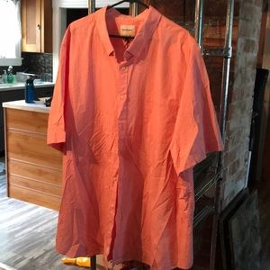 Men’s big and tall short sleeve button down shirt size 4XL